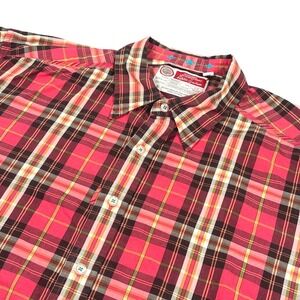 Robert Graham Men's Large Shirt Designer Button up Embroidered Plaid Pink